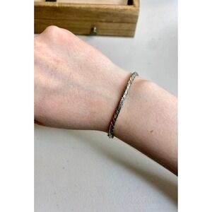 Retro Plain Silver Bracelet